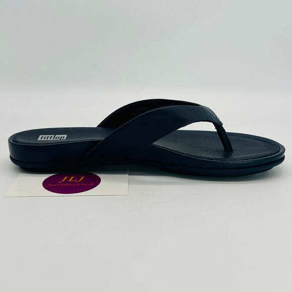 FitFlop Women's Gracie Leather Thong Flip Flop Sandals Midnight Navy Size 5 - Picture 8 of 12